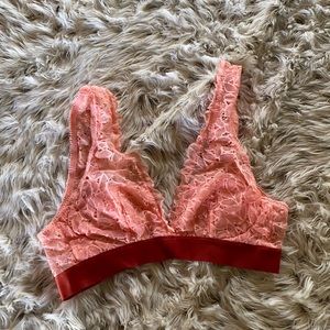 Aerie pink lace bralette size extra small!